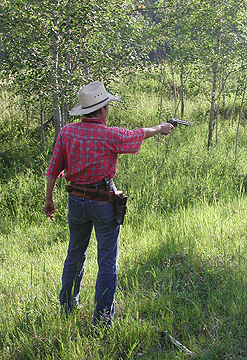 Shooting at a target