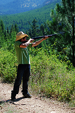 Tim shooting the 410